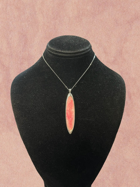 Breast Cancer Awareness Pendant Necklace – Adjustable Stainless Steel Chain or Black Cord | Made in USA Michelle Marie Boutique  Necklaces
