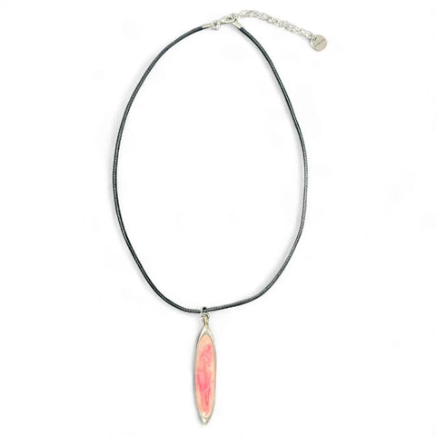Breast Cancer Awareness Pendant Necklace – Adjustable Stainless Steel Chain or Black Cord | Made in USA Michelle Marie Boutique  Necklaces