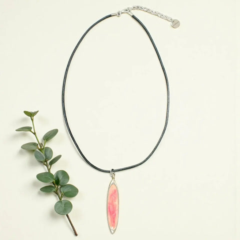 Breast Cancer Awareness Pendant Necklace – Adjustable Stainless Steel Chain or Black Cord | Made in USA Michelle Marie Boutique  Necklaces