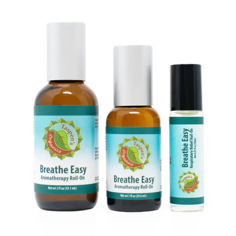 Breathe Easy Aromatherapy Oil Roll-On – Organic Respiratory Relief 1 oz | Made in USA Taspen's Organics  Soothing Salves, Creams & Oils (2)