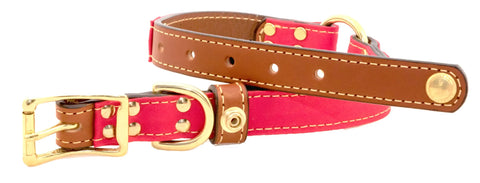 Brentwood Waxed Cotton Dog Collar With Center O-Ring – Durable Leather Field Collar | Made in USA Auburn Leathercrafters  item
