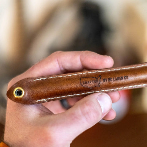 Brown Leather Sleeve With Pilot G2 Pen KC Laser Co 