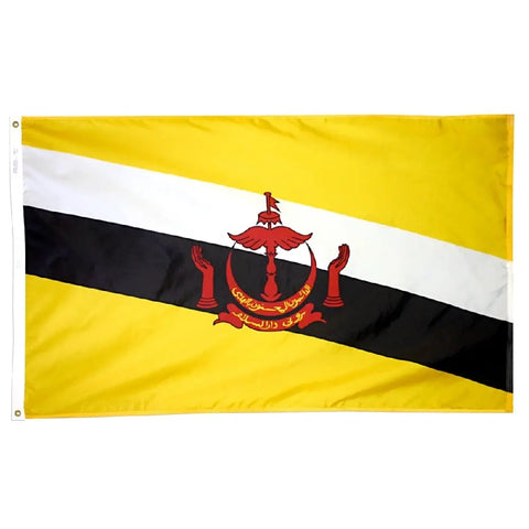 Brunei National Flag – UV Resistant Outdoor Nylon | Made in USA Freedom Flag and Pole 