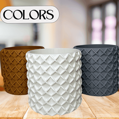 Bubble Lattice Wall Planter – 4 Inch Diameter Modern Pot | Made in USA Chatelet Manufacturing 