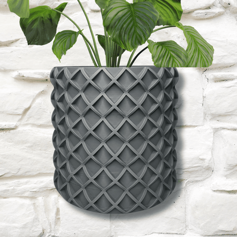 Bubble Lattice Wall Planter – 4 Inch Diameter Modern Pot | Made in USA Chatelet Manufacturing 