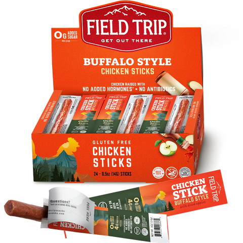 Field Trip Buffalo Style Chicken Sticks 0.5oz (24ct) – Gluten Free Protein Snack | Made in USA Field Trip 