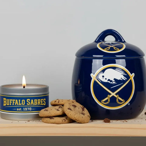 Buffalo Sabres 6.5oz Soy Wax Candle Tin – Hand-Poured Scented Candle with Cotton Wick | Made in USA MorninWood Candles  Candles