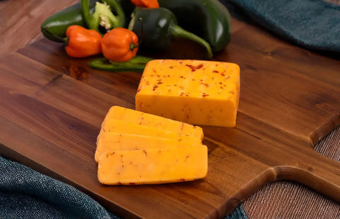 Buffalo Wing Flavored Cheddar Cheese – Handcrafted Block | Artisan Dairy Snack Made in USA Keystone Cheese  Cheese