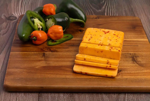 Buffalo Wing Flavored Cheddar Cheese – Handcrafted Block | Artisan Dairy Snack Made in USA Keystone Cheese  Cheese