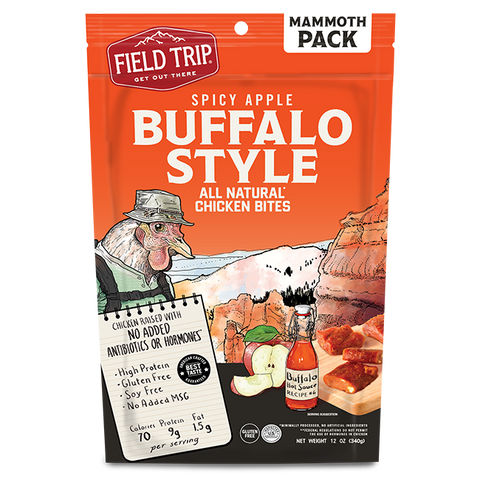 Buffalo Style Chicken Bites 12oz – All Natural Spicy Jerky Snack | Made in USA Field Trip 