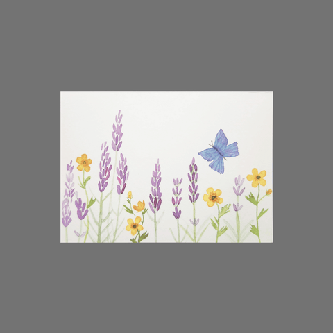 Set of 8 Blue Butterfly Greeting Cards – Watercolor Floral Design | Made in USA JuLu Cards  Blank Cards