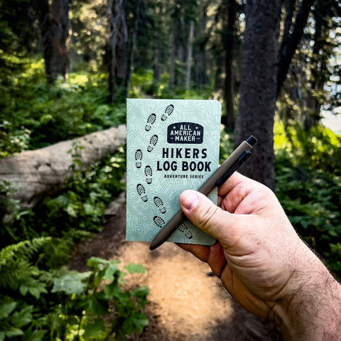 Hiker's Log Book – Pocket Notebook for Outdoor Trails | Made in USA All American Maker 