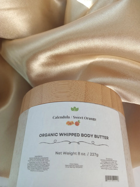 Calendula Sweet Orange Organic Whipped Body Butter 8 Oz – Handcrafted in USA Forev'Herbs  Organic Whipped Body Butter