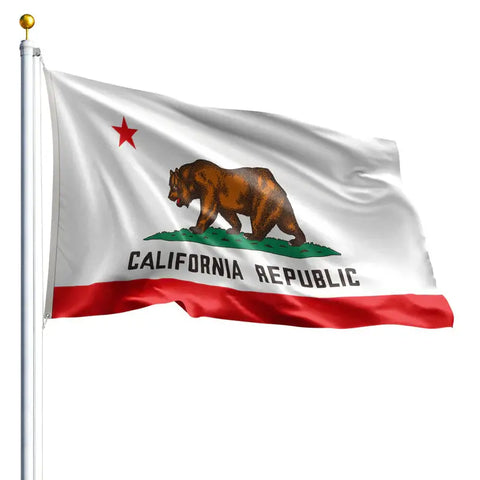 California Republic Flag – Heavy Duty Outdoor Nylon with UV-Resistant | Made in USA Freedom Flag and Pole 