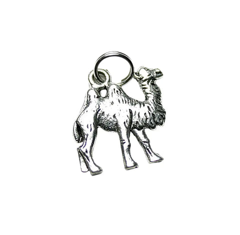 Camel Pewter Charm Pendant – Small Stainless Steel Split Ring Attachment | Made in USA Jewelry Accessory Michelle Marie Boutique  Charms and Pendants