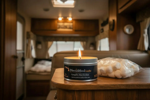 Campfire Marshmallow - Soy Tin Collection MorninWood Candles  Candles