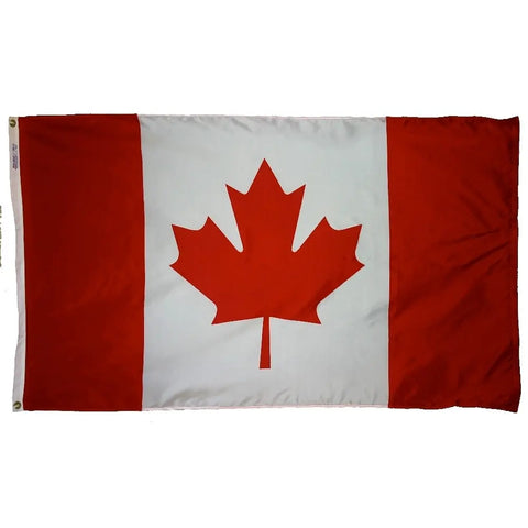 Canadian National Flag 200 Denier Outdoor Nylon with UV-Resistant SolarGuard Dyes – Durable Patriotic Banner | Made in USA Freedom Flag and Pole 