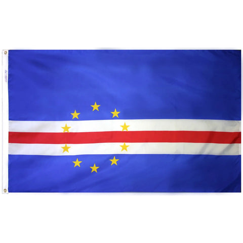 Cape Verde Outdoor Nylon Flag 200 Denier with UV-Resistant SolarGuard Colors – Made in USA | Freedom Flag & Pole Freedom Flag and Pole 