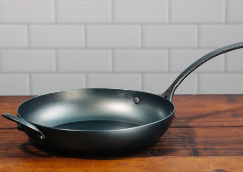 Carbon Steel Saucier Pan – Professional Cookware with Long Handle | Made in USA Durable Chef Pan Blanc Creatives  Saucier