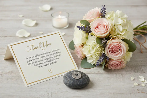 Caring Compassionate Giving Meditation Stone – Natural River Rock with Recycled Pewter Emblem | Made in USA Whitney Howard Designs  Meditation Stones