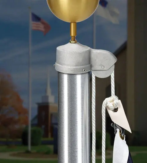 Cast Aluminum Cap Style Stationary Pulley Truck – Flagpole Rope Halyard Fit | Made in USA Durable Hardware Freedom Flag and Pole 