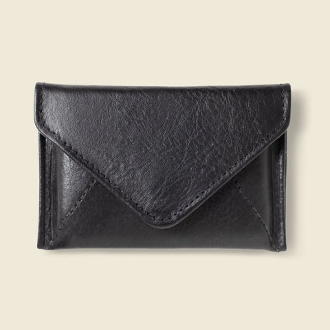 Casupo 4.5 Inch Mini Envelope Black Wallet – Full Grain Leather | Handmade in USA CASUPO  Envelope Wallet
