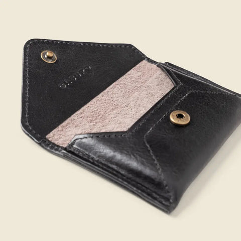 Casupo 4.5 Inch Mini Envelope Black Wallet – Full Grain Leather | Handmade in USA CASUPO  Envelope Wallet