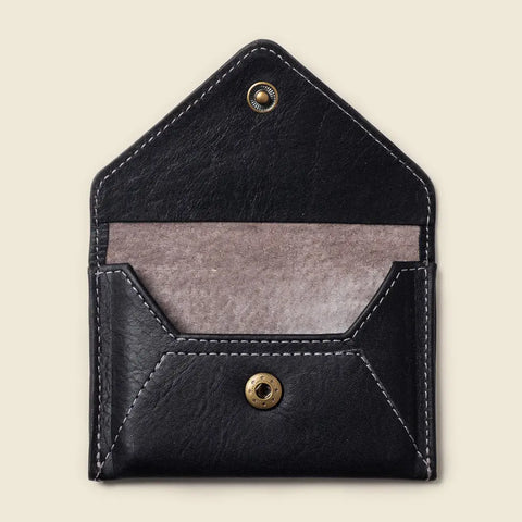 Casupo 4.5 Inch Mini Envelope Black Wallet – Full Grain Leather | Handmade in USA CASUPO  Envelope Wallet