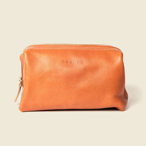 Casupo 7.5 Inch Leather Toiletry Bag – Sustainable Travel Pouch | Handmade in USA CASUPO  Dopp Toiletry Bag