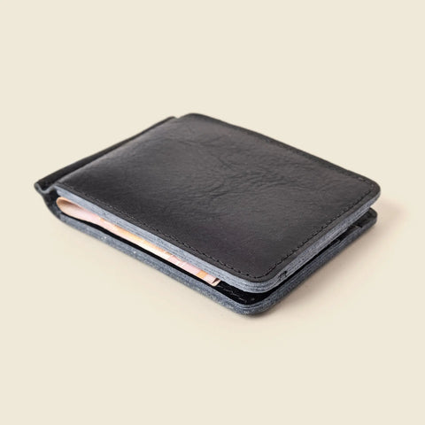 Casupo Bifold Black Leather Wallet 4.5 Inch – Money Clip | Handmade in USA CASUPO  Money Clip Wallet