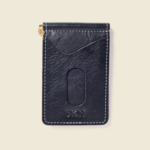 Casupo Black Full Grain Leather Money Clip Wallet 4x2.75 Inch | Handmade in USA CASUPO  Money Clip Wallet