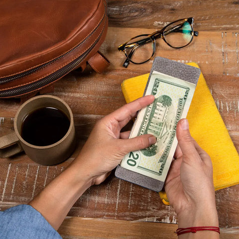 Casupo Cobalt Money Clip Wallet – 4.25 Inch Full Grain Leather | Handmade in USA CASUPO  Money Clip Wallet