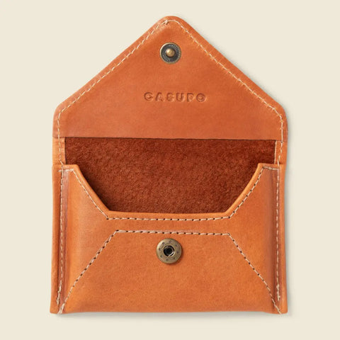 Casupo Mini Envelope Wallet 4.5 Inch – Natural Leather | Handmade in USA CASUPO  Envelope Wallet