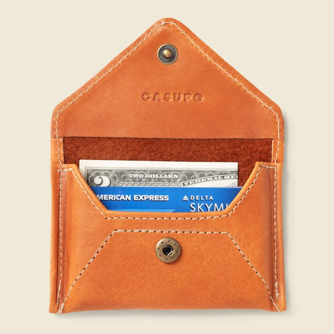Casupo Mini Envelope Wallet 4.5 Inch – Natural Leather | Handmade in USA CASUPO  Envelope Wallet