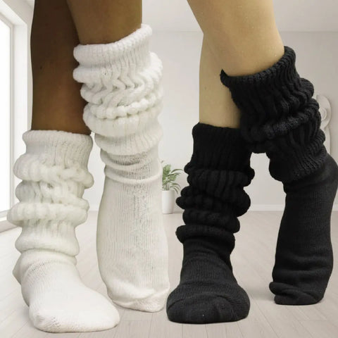 Catherine Cole 2-Pack Ultimate Cotton Slouch Socks – Black White | Made in USA Catherine Cole  socks