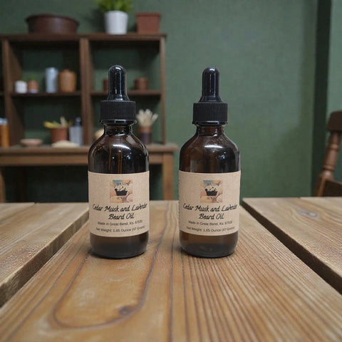 Cedar Musk and Lavender Hydrating Beard Oil 1.65 oz – Nourishing Grooming Essence | Made in USA Bath Bums  Beard Oil