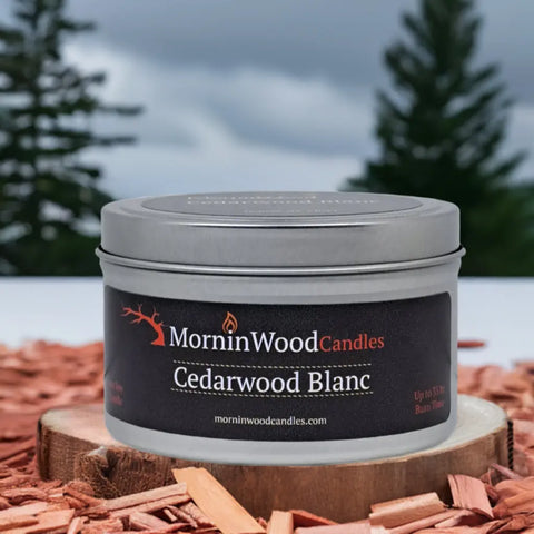 Cedarwood Blanc - Soy Tin Collection MorninWood Candles  Candles