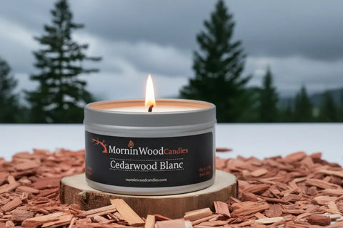 Cedarwood Blanc - Soy Tin Collection MorninWood Candles  Candles