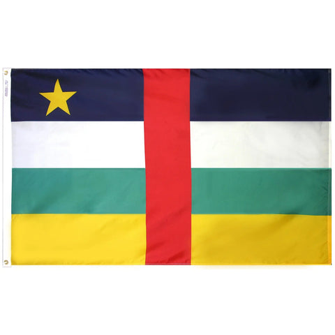 Central African Republic Outdoor Flag – 200 Denier Nylon with UV-Resistant SolarGuard Dyes | Made in USA Freedom Flag and Pole 