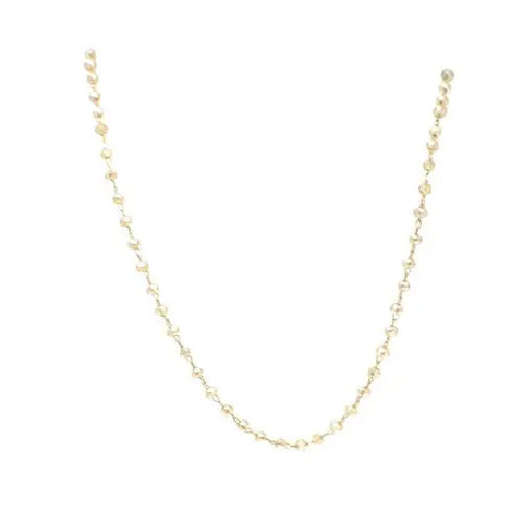 Champagne Crystal Choker Necklace 16 Inch – Gold Plated Brass Chain | Handcrafted Jewelry Made in USA Michelle Marie Boutique  Necklace