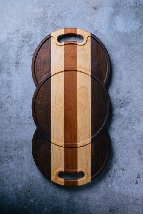Handcrafted Charcuterie Serving Board – Rustic Wood Cutting Tray | Made in USA Montana Block  New Pattern