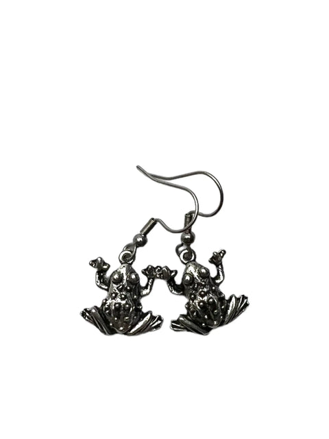 Charming Pewter Frog Necklace and Earring Set Michelle Marie Boutique  Jewelry Sets