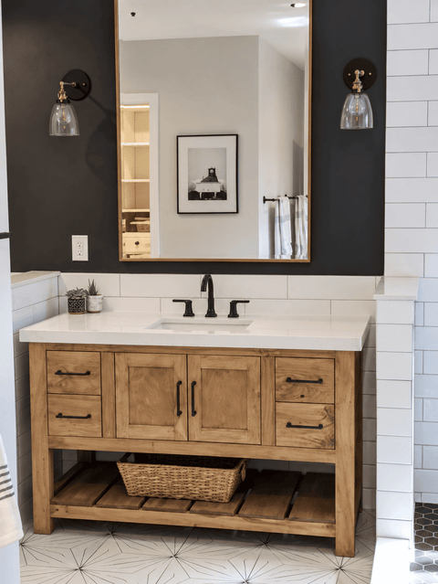 Custom Single Sink Bathroom Vanity – Shaker Style Wood Cabinet With Storage | Made in USA | Model #1039 Limitless Woodworking  item