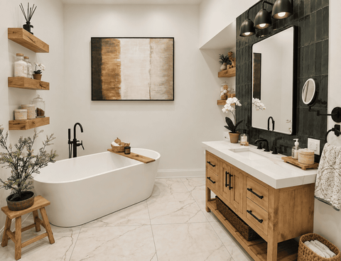 Custom Single Sink Bathroom Vanity – Shaker Style Wood Cabinet With Storage | Made in USA | Model #1039 Limitless Woodworking  item