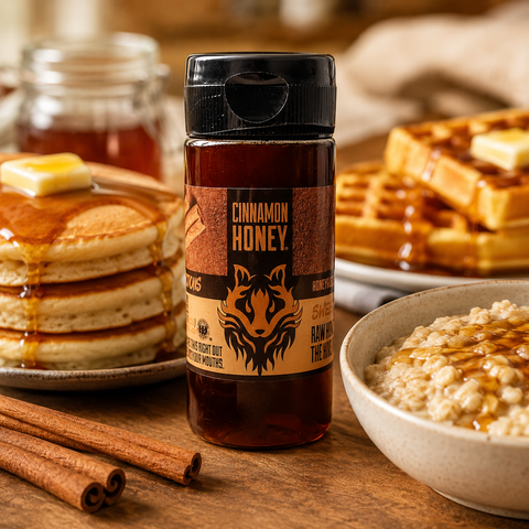 American-Made Raw Cinnamon Honey – All Natural Brooksville Florida Harvest | Artisan Local Honey Blend Made in USA Honey Badgers Bee Farm  Honey