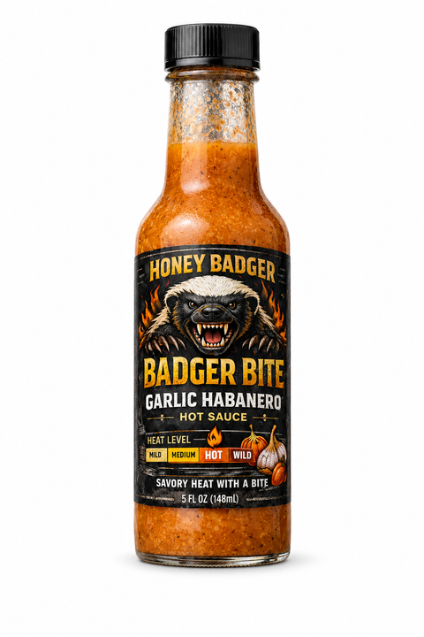 Honey Badger Hot Sauce Trio – 3 Pack 5 fl oz Bottles | Pineapple Sting, Badger Bite & Mean Green | Made in USA Honey Badgers Bee Farm 