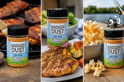 Badger Dust 6oz All-Purpose Seasoning Blend – Honey Powder Dry Rub for Meats and Veggies | Made in USA Honey Badgers Bee Farm 