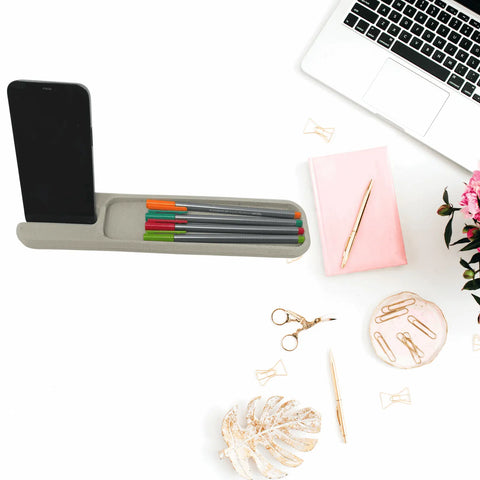 Chatelet Concrete Phone Stand Tray 8 Inch – Desk Organizer | Made in USA Chatelet Manufacturing 