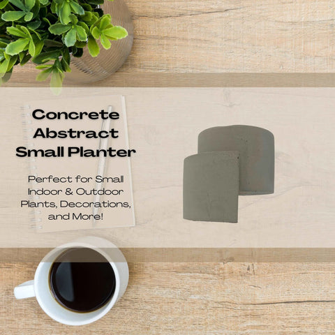Chatelet Concrete Small Planter 4 Inch - Abstract Design | Made in USA Chatelet Manufacturing 