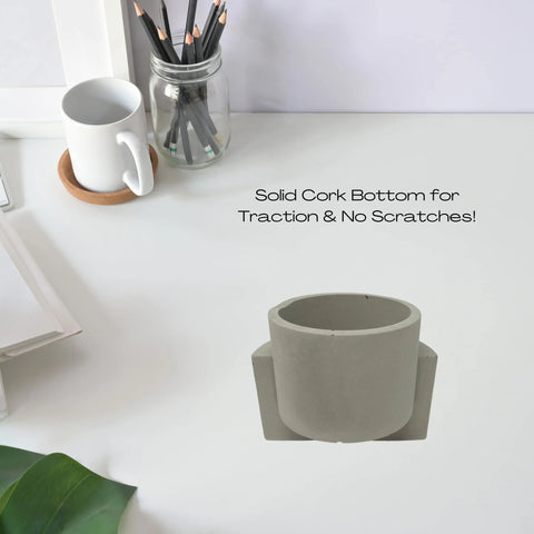 Chatelet Concrete Small Planter 4 Inch - Abstract Design | Made in USA Chatelet Manufacturing 